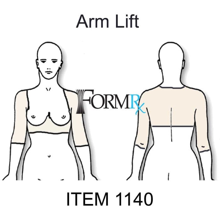 Line drawing showing arm lift compression coverage, item 1140