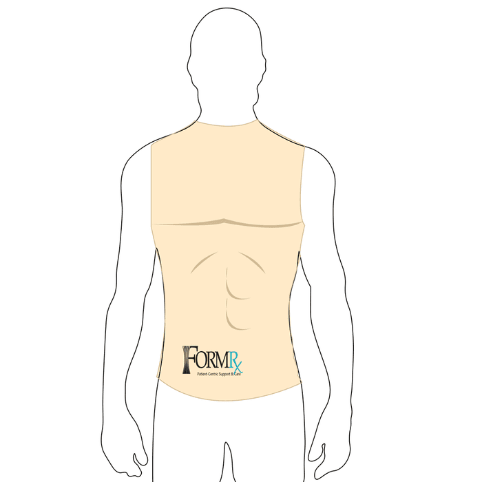 Fitting diagram of the men's compression vest